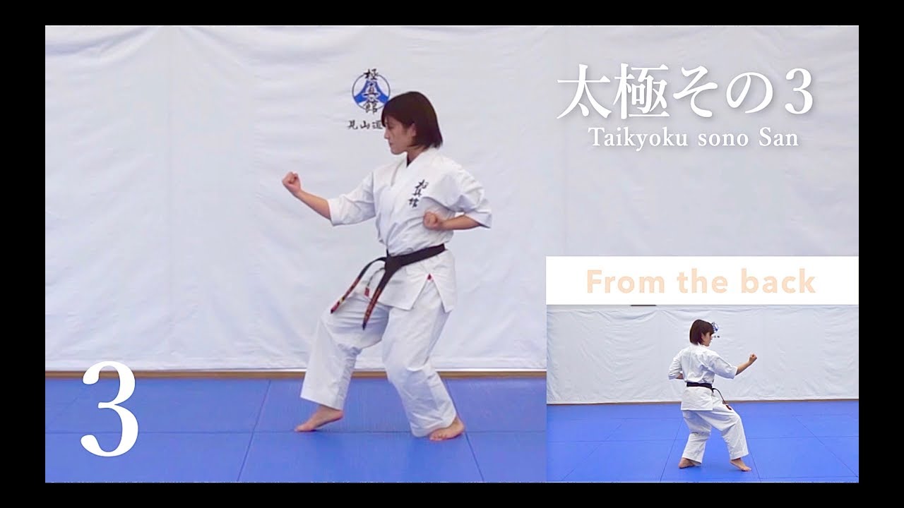 極真 / 型 / 前後2画面表示 】太極その3 Taikyoku sono 3 - YouTube