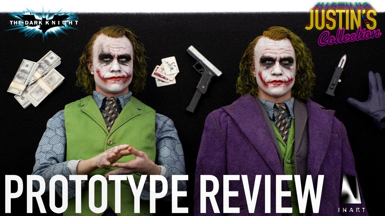 INART Joker Deluxe Rooted Hair 2 Pack The Dark Knight 1/6 Scale