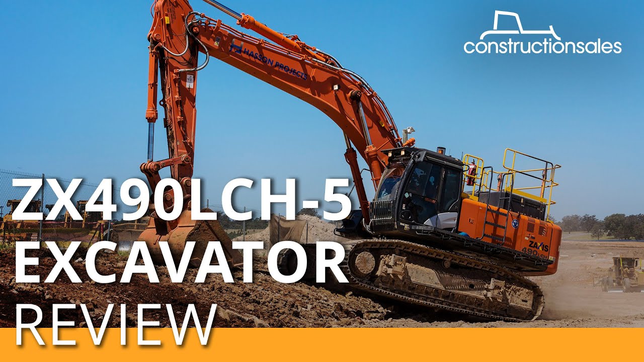 Hitachi ZX490LCH-5 excavator user review - YouTube