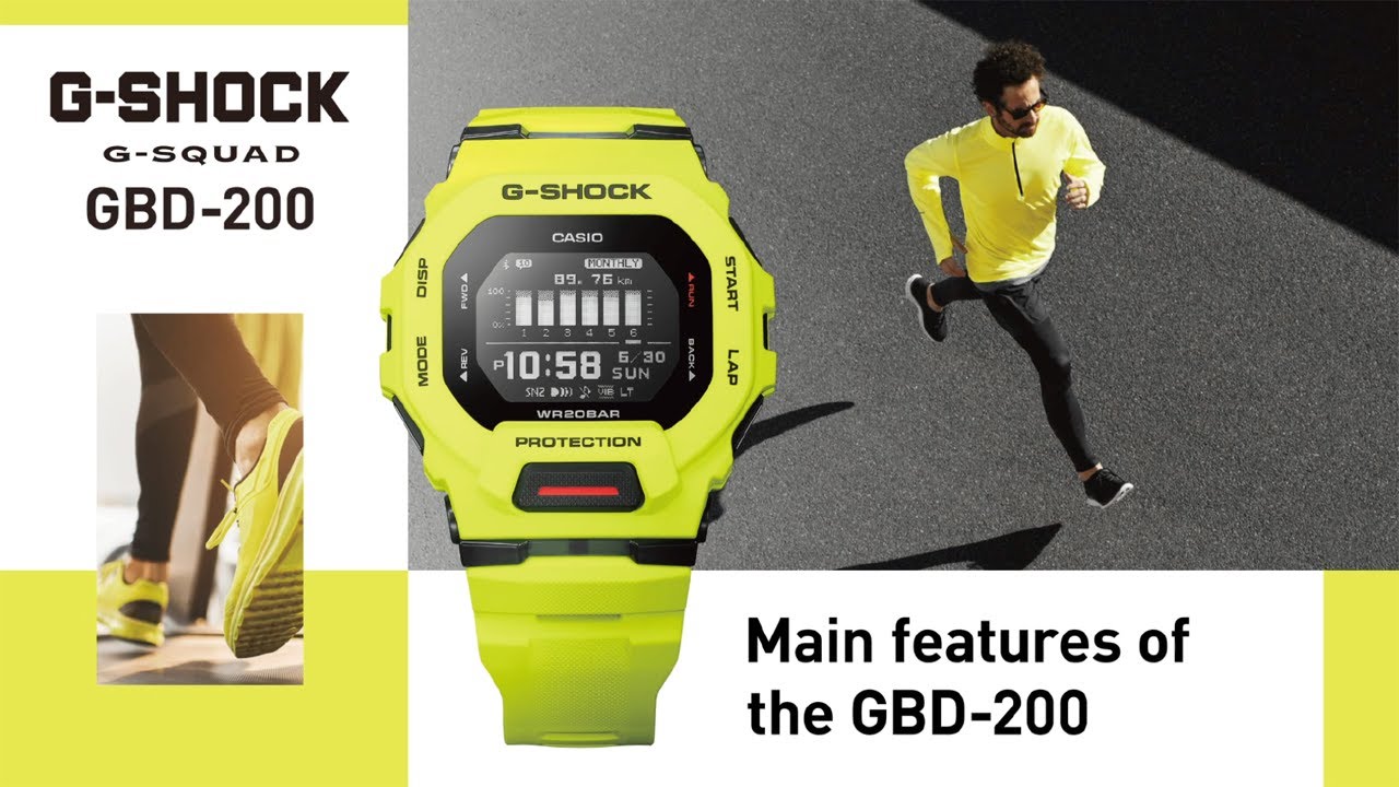 CASIO G-SHOCK GBD-200 : Main features of the GBD-200 - YouTube