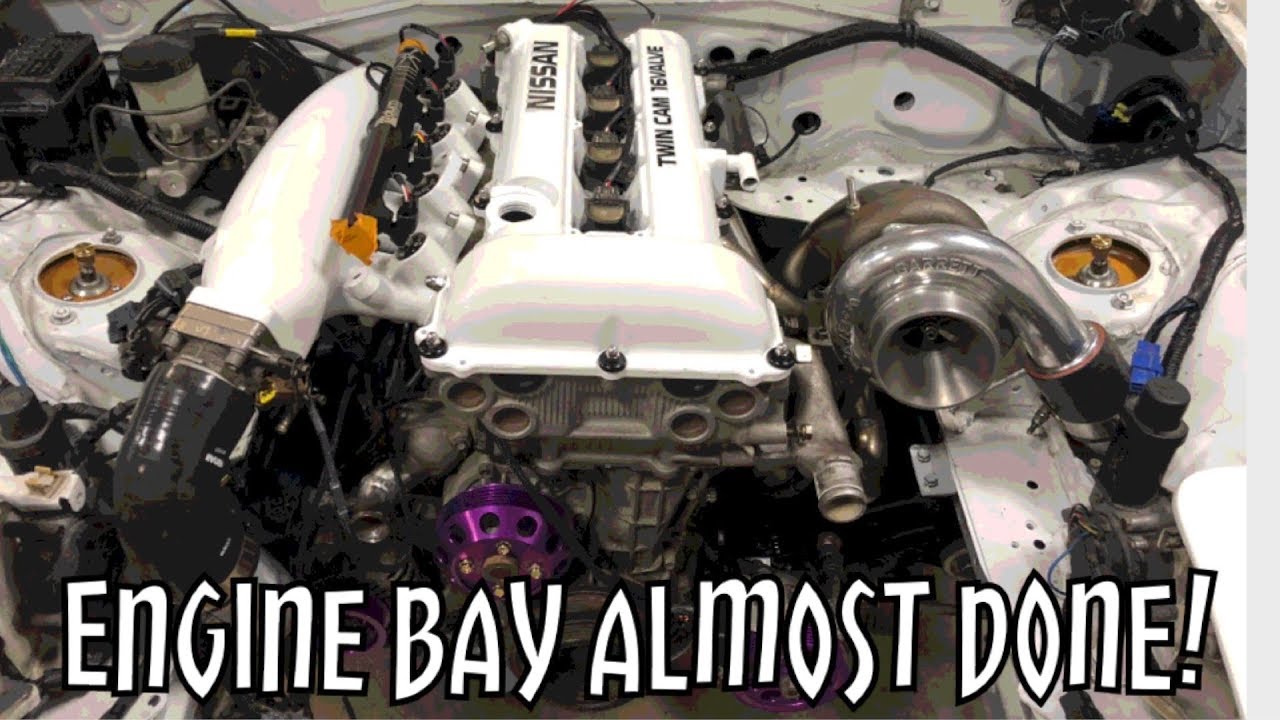 SR20 ROADSTER: SETTING UP THE ENGINE BAY! - YouTube