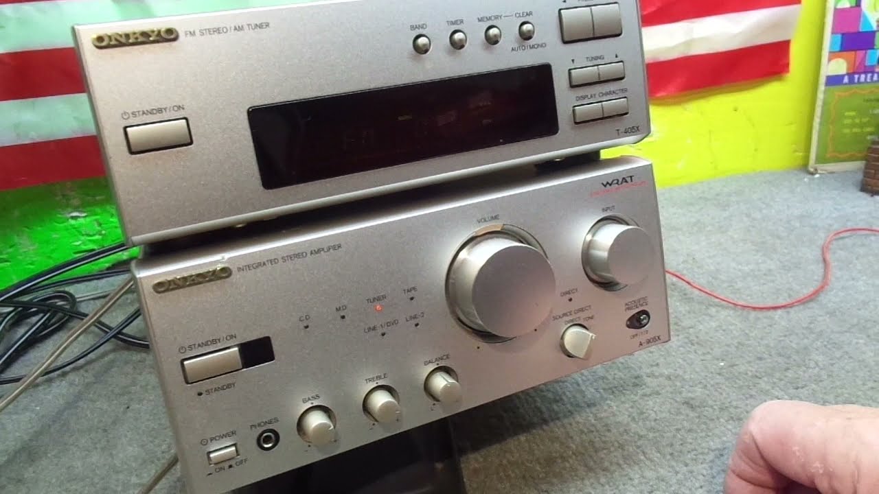 DEMO OF ONKYO A-905X INTEGRATED STEREO AMP & FM-AM TUNER T-405X