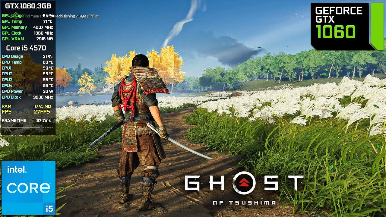 GTX 1060 3GB - Ghost of Tsushima - i5 4570 - 16GB Ram | 1080P Med