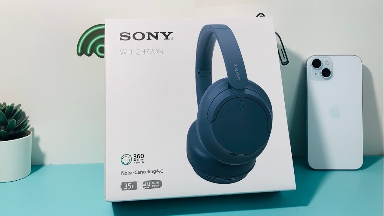 Sony WH-CH720N Blue Wireless Headphones Unboxing & Setup with