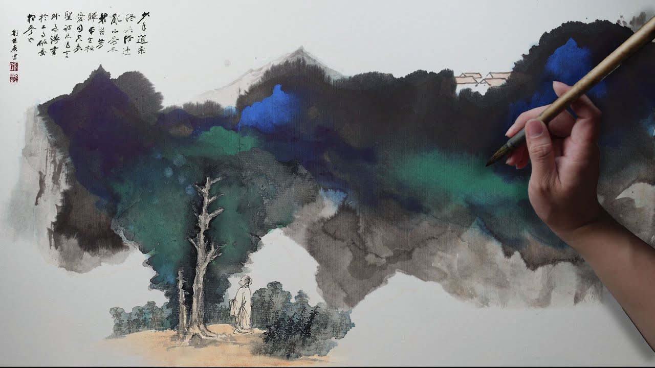 Daily Challenge #87 / Chinese Painting / Ink-Splashed Mountains