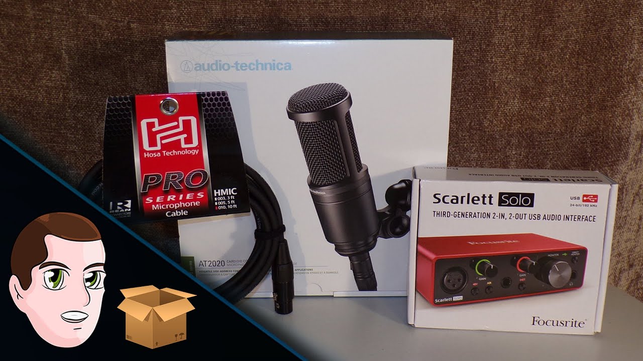 Audio-Technica AT2020 + Focusrite Scarlett Solo (3rd Gen) Unboxing