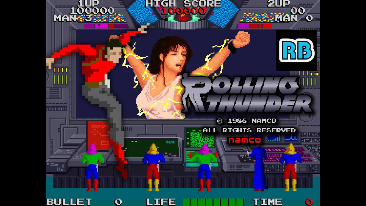 1986 [60fps] Rolling Thunder ALL（弾丸補給なしクリア） - YouTube