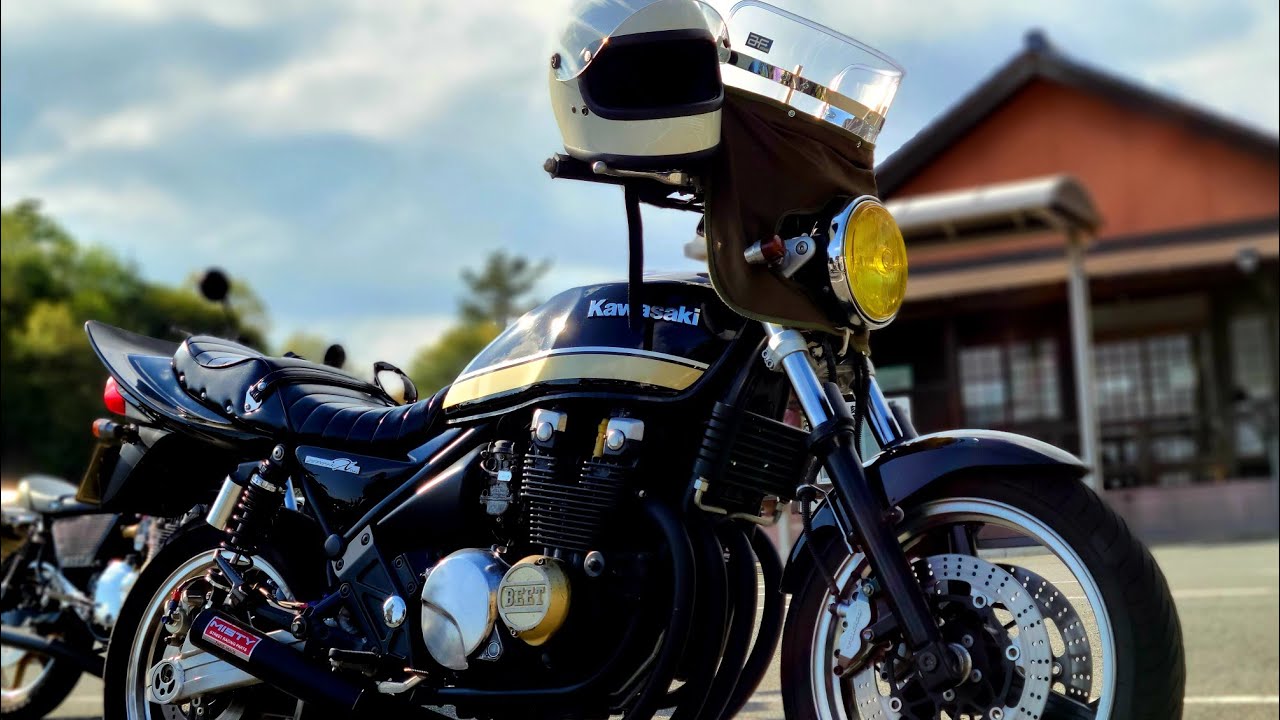 Kawasaki【ZEPHYR400X】短風防 MISTYショート管サウンド - YouTube
