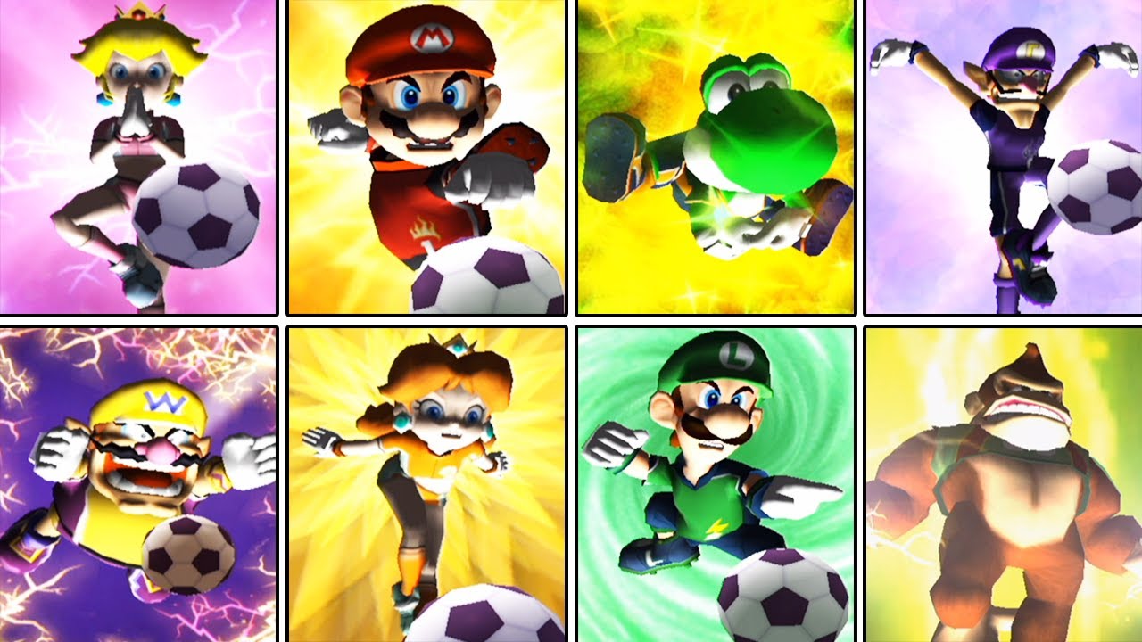 Super Mario Strikers - All Super Strikes(Special Shots)【Japanese