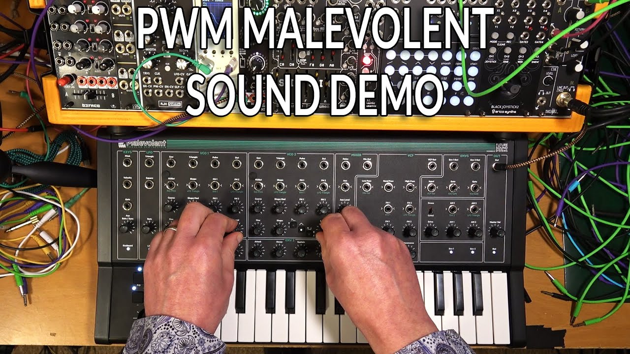 PWM Malevolent synthesizer - just the sounds please - YouTube