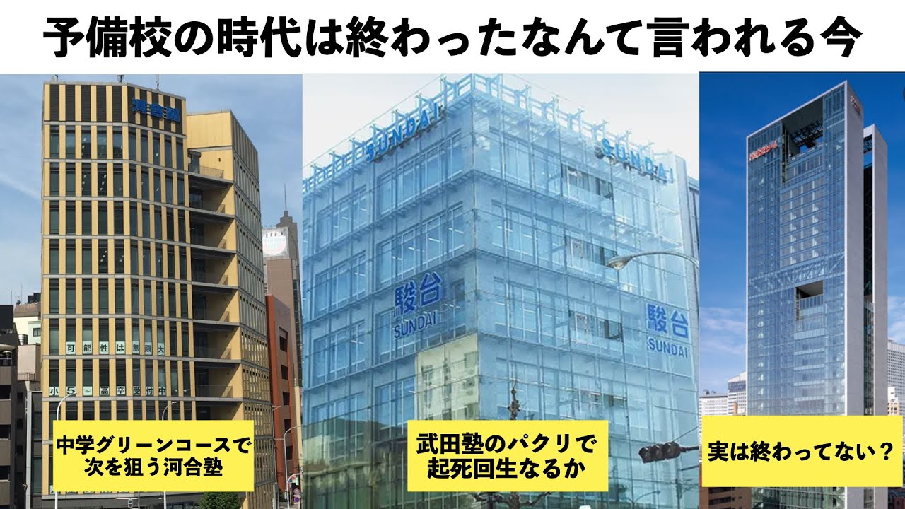 予備校の20年後と今【河合塾】【駿台】【代ゼミ】 - YouTube