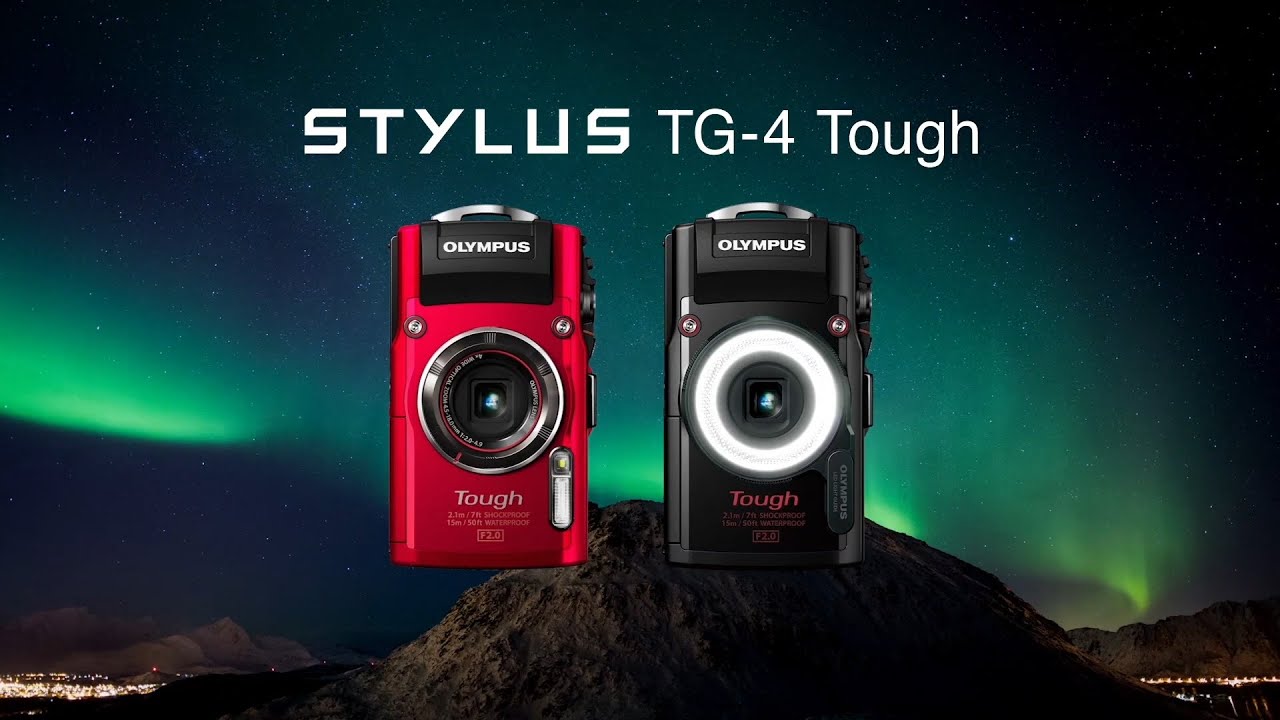 Olympus Tough TG-4 iHS Waterproof Compact Camera - Red