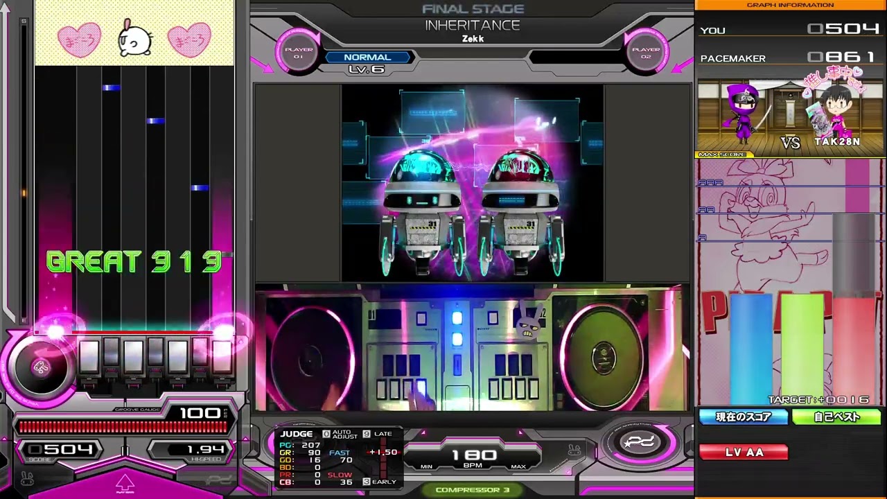 beatmania IIDX 32 Pinky Crush】INHERITANCE / Zekk 【SP NORMAL