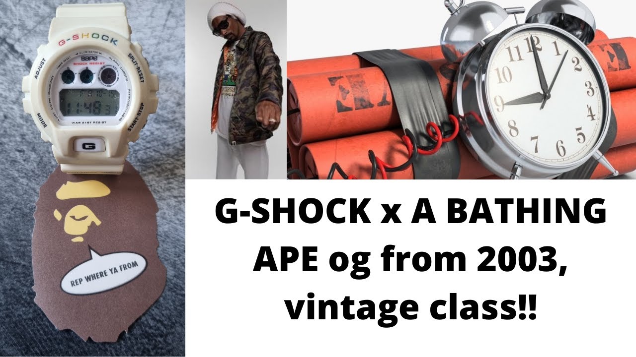 G-SHOCK DW 6900 x A BATHING APE vintage watch BAPE collaboration