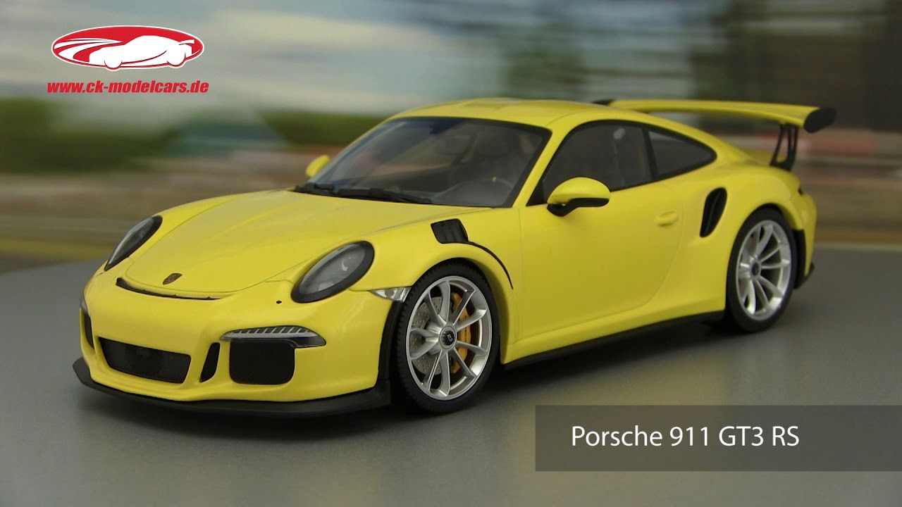 Minichamps 1:18 Porsche 911 (991) GT3 RS 築 2015 黄色 / 銀 リム