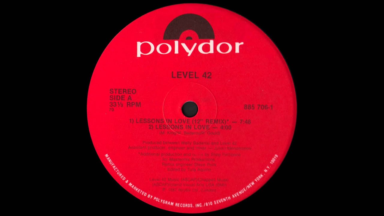 Level 42 - Lessons In Love (12