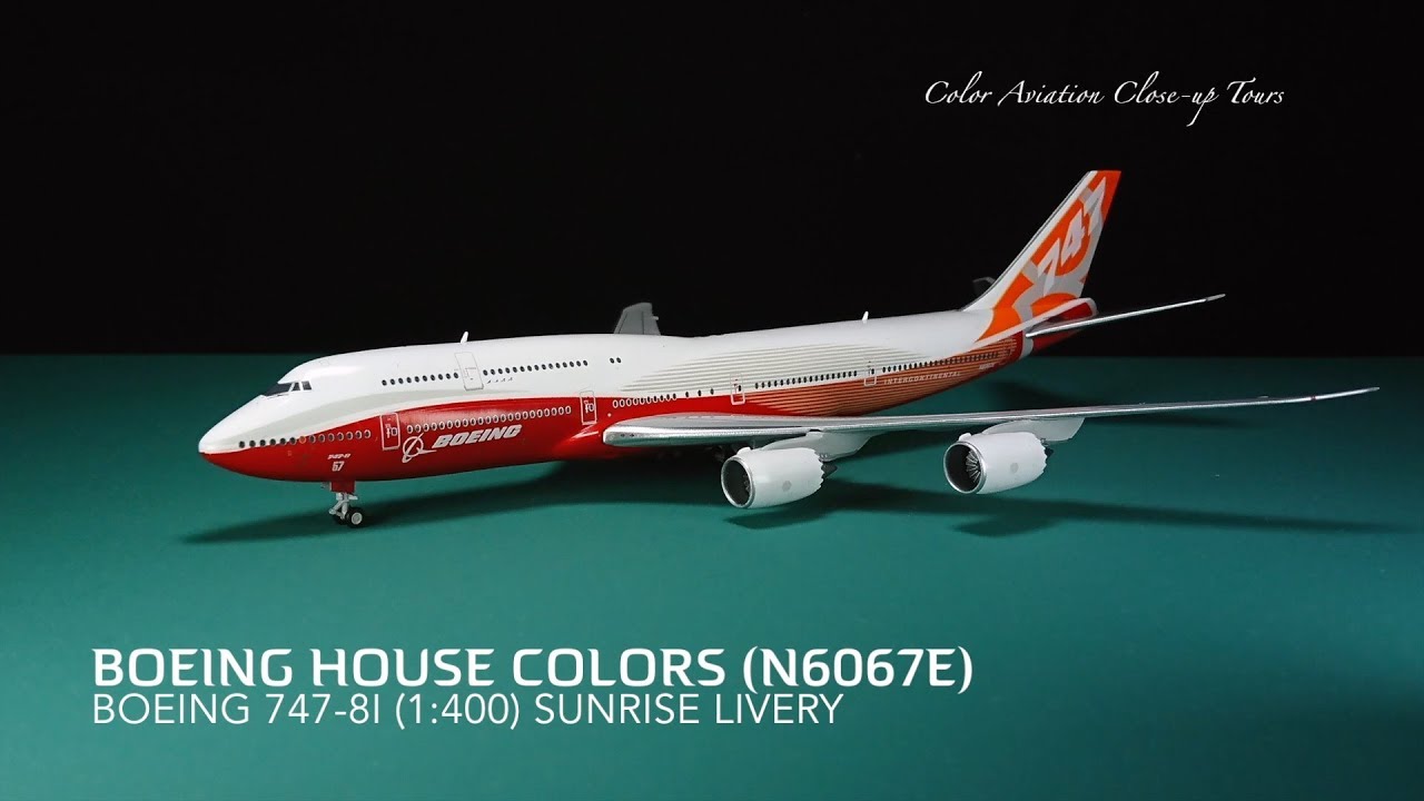 1:400 Boeing House Colors N6067E Boeing 747-8I SunRise Livery JC