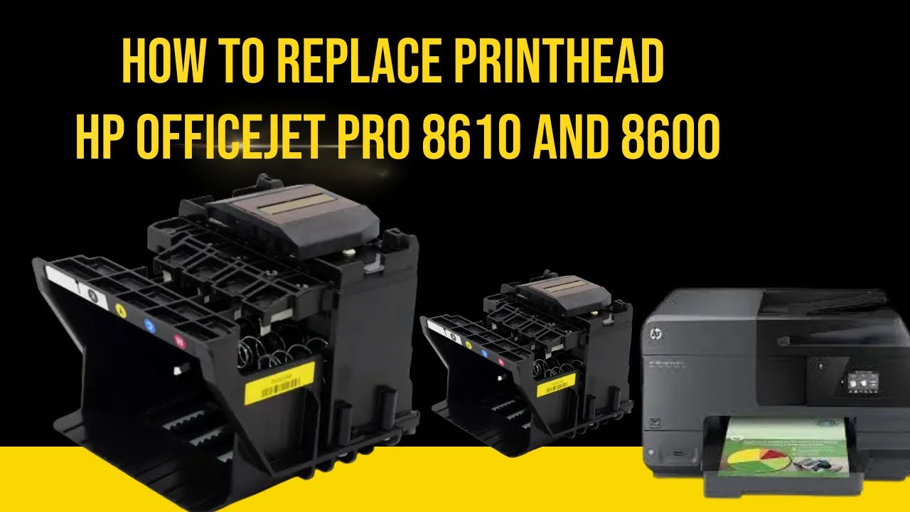how to replace printhead HP Officejet Pro 8600, Pro 8610, Pro 8620
