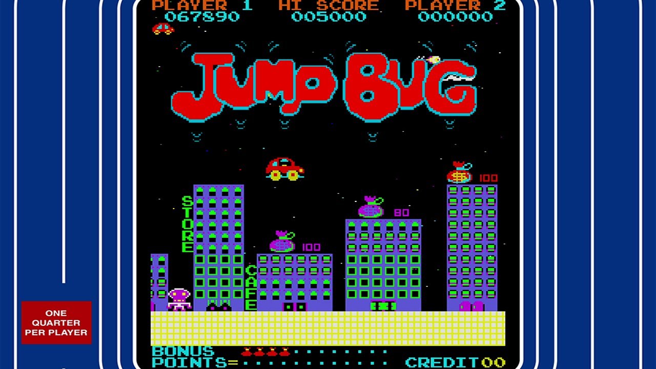 Jump Bug (1 clear) [ARCADE] 118,360 🚗 ジャンプバグ - YouTube