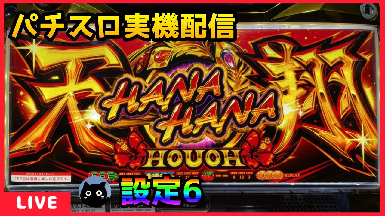 パチスロ実機配信】ハナハナホウオウ～天翔～【設定6】 - YouTube