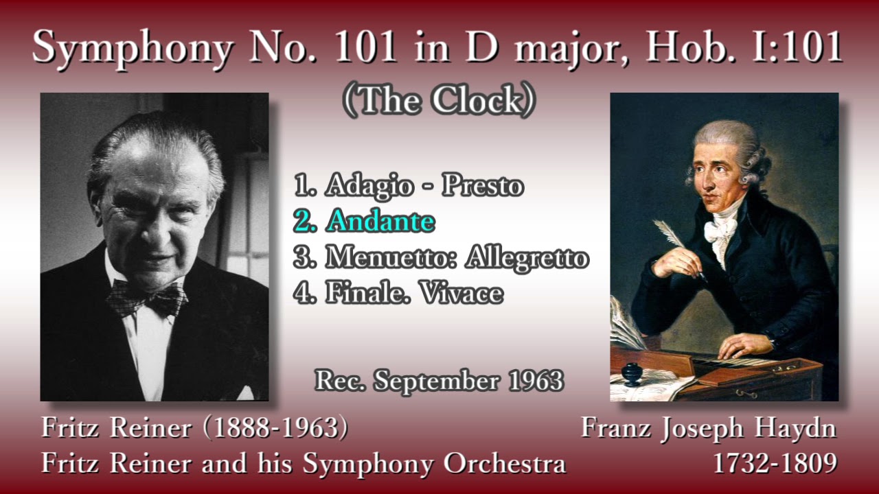 Haydn: Symphony No. 101 (The Clock), Reiner & HisSO (1963