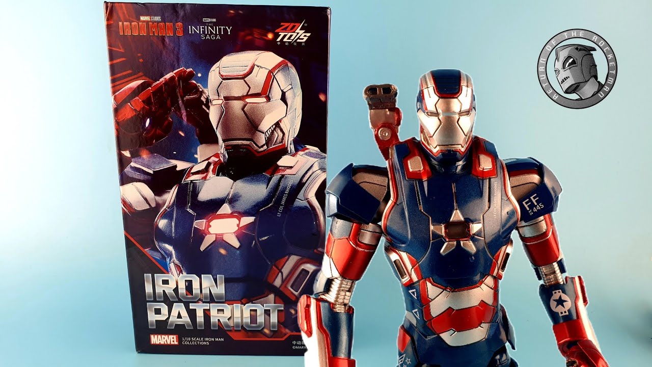 ZDtoys iron patriot iron man 3 action figure review - YouTube