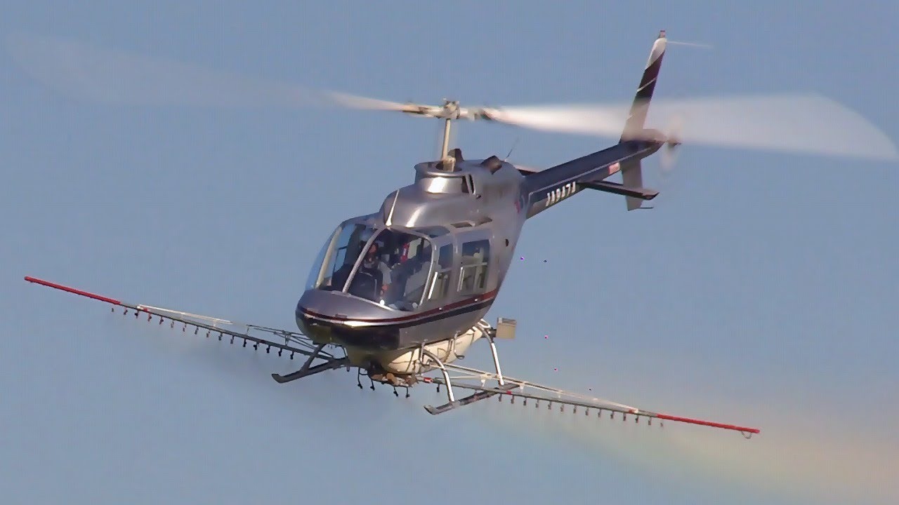2025ヘリコプター航空防除作業】ヘリサービス Bell 206B-3 JA9474 散布