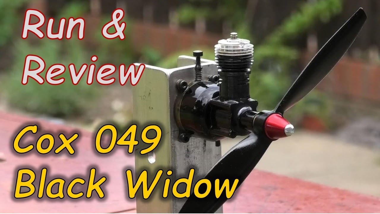 Cox 049 Black Widow Glow Engine - Run & Review - Model Aeroplanes