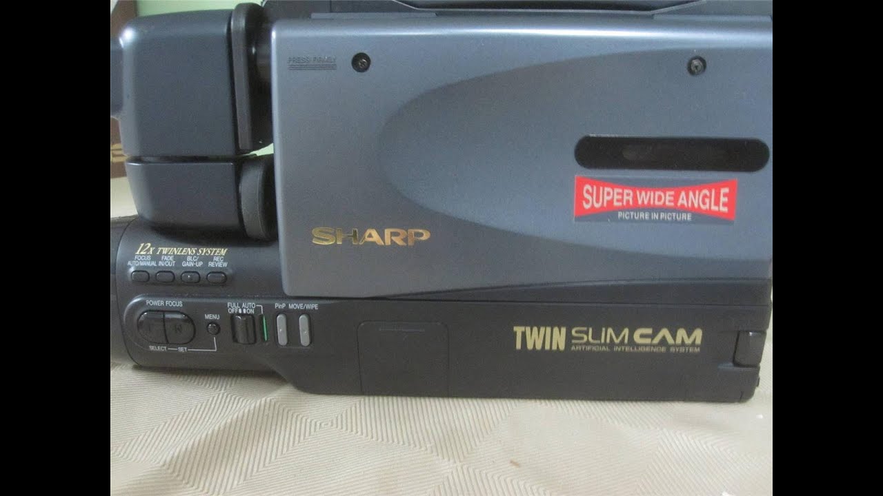 1992 Sharp Twin Slimcam picture-in-picture VHS camcorder - YouTube