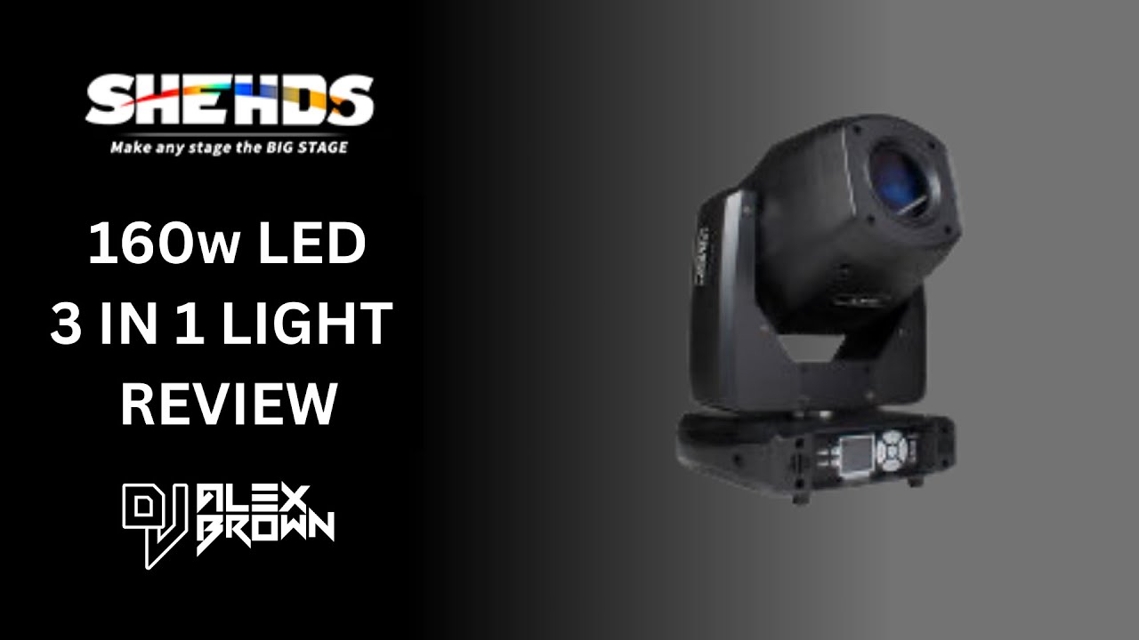 SHEHDS 160w LED 3-in-1 Moving Head Light Review - DJ Lights - Beam