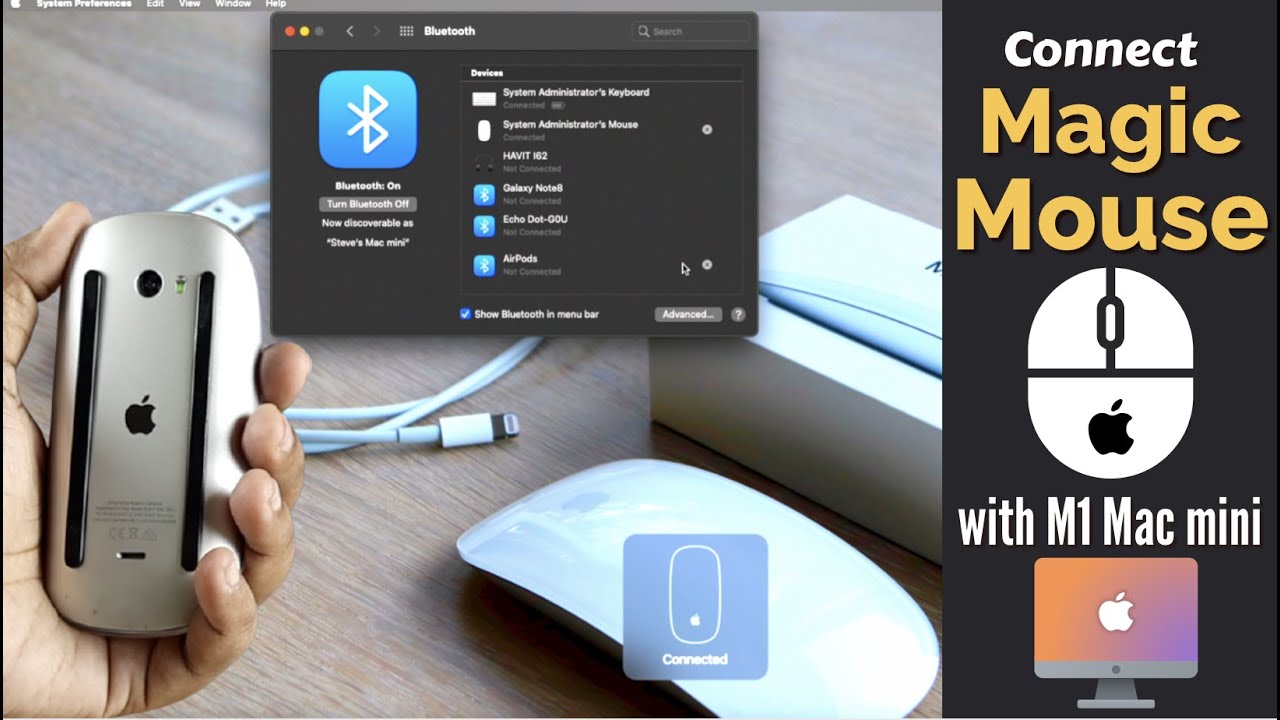Connect Magic Mouse to M1 Mac Mini | Use An Apple Magic Mouse with