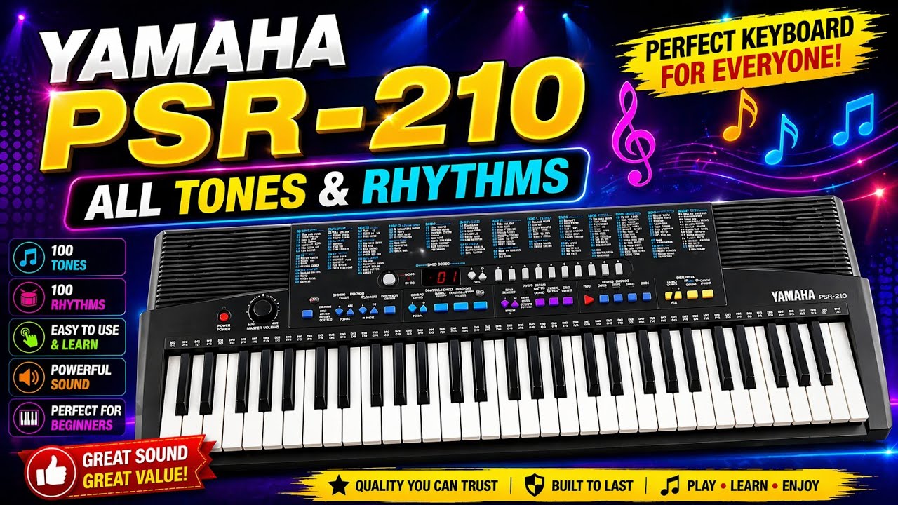 yamaha psr 210 || yamaha psr 210 sound review ||psr 210 - YouTube