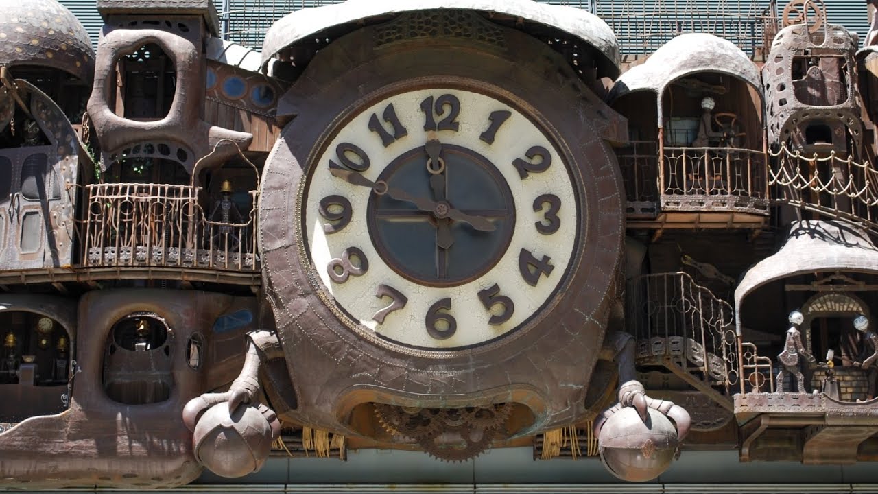 4K】宮崎駿デザインの日テレ大時計(昼Ver.) - YouTube