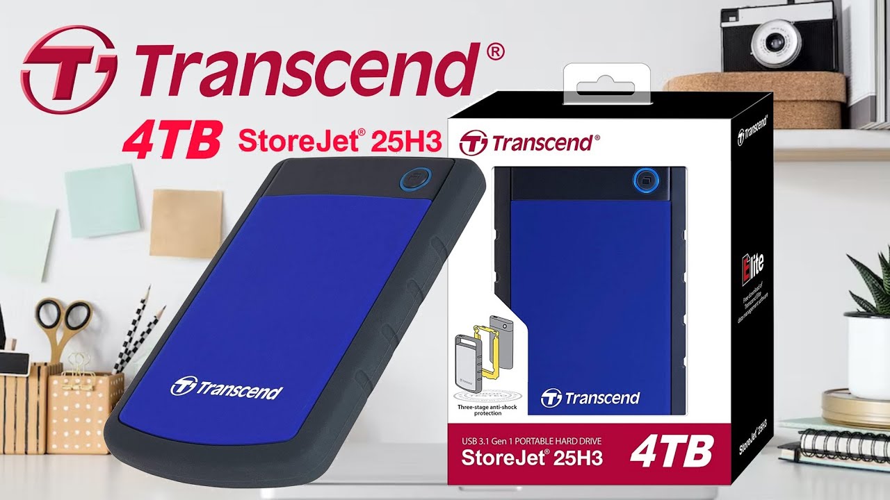 Unboxing TRANSCEND 4TB StoreJet 25H3 Rugged Hard Drive | Portable
