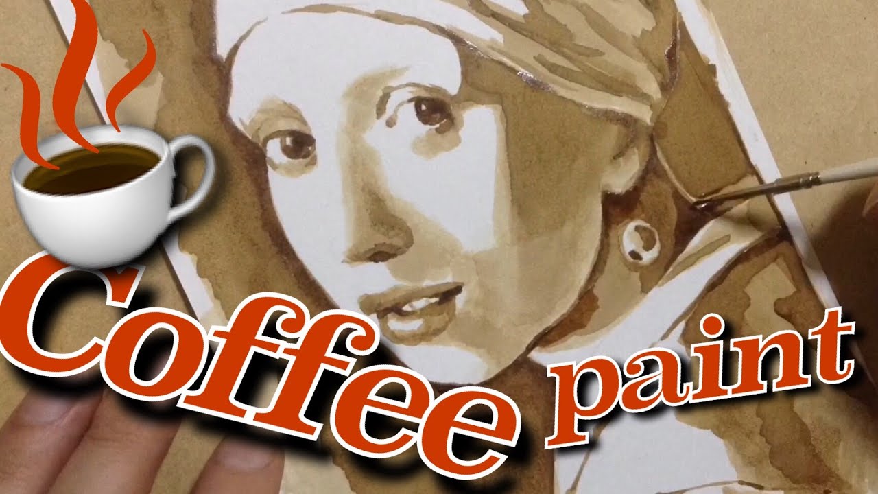 コーヒーこぼしたので、もう絵にします！（Because I spilled coffee