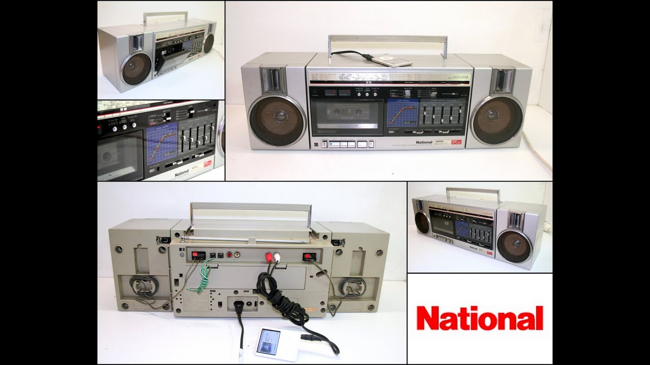 Vintage NATIONAL RX-C46 4 Band Radio Cassette Boombox - YouTube