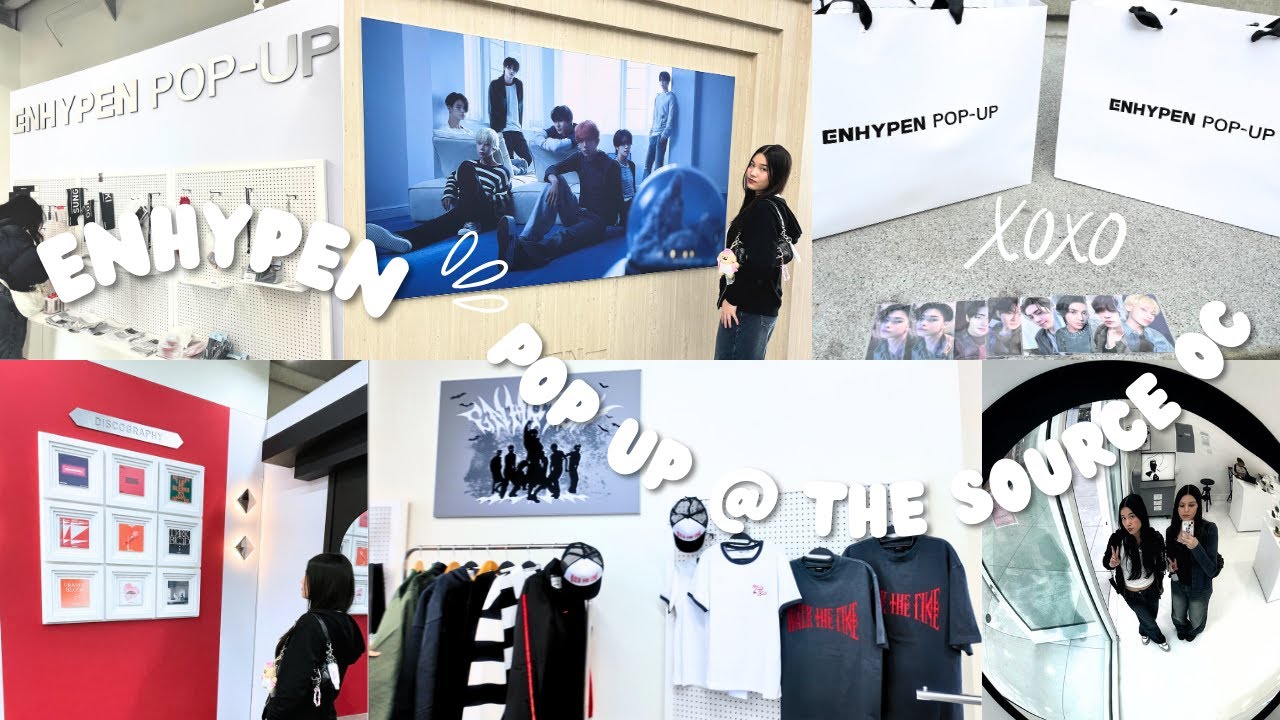 VISITING ENHYPEN'S POP UP AT THE SOURCE OC ($350 HAUL) - YouTube