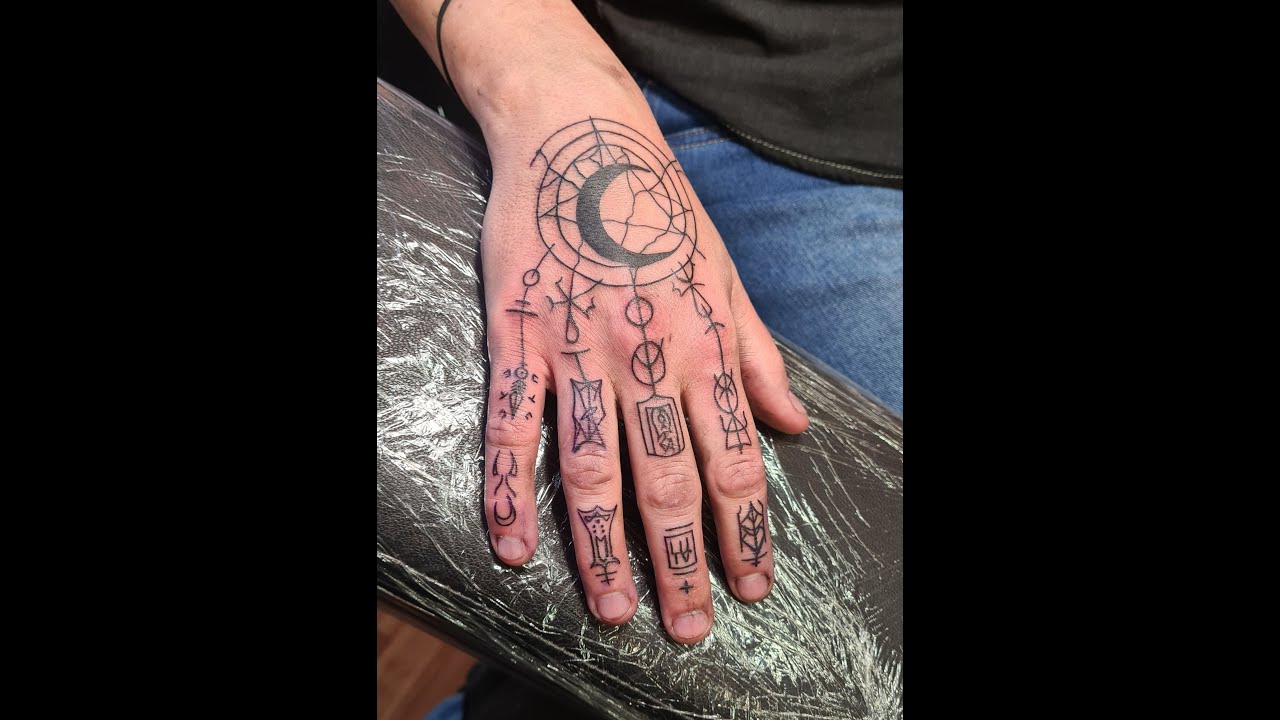 Magic Symbols - Tattoo Time Lapse - 4K - YouTube