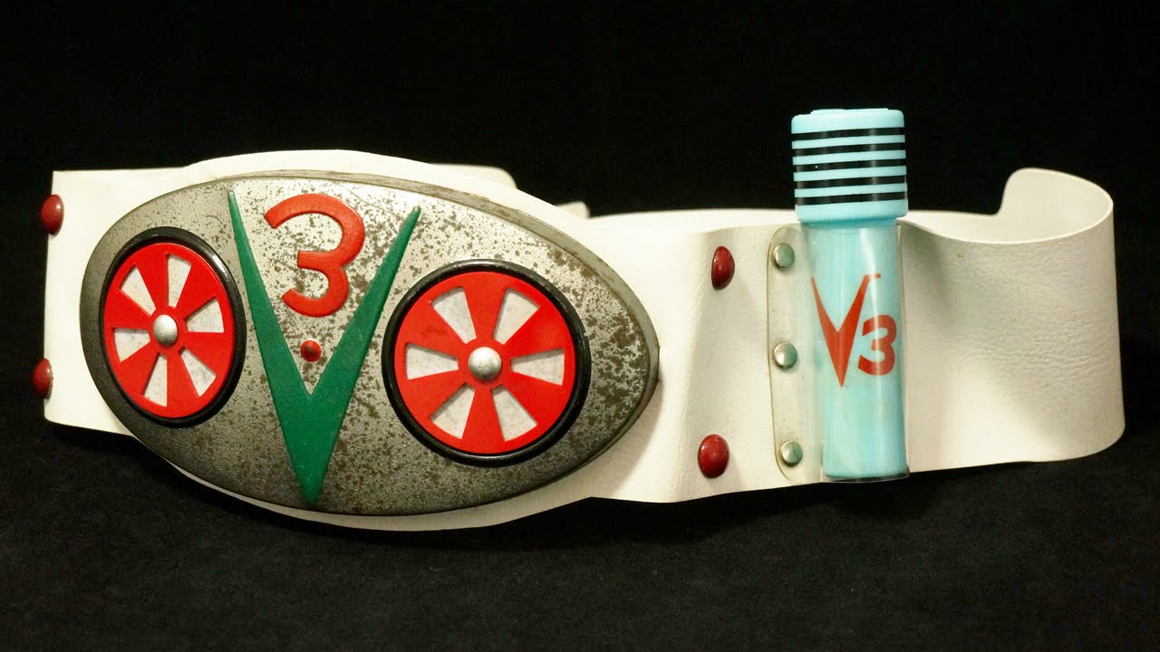 仮面ライダー V3 変身ベルト ダブルタイフーン 光らないけど手動で回る