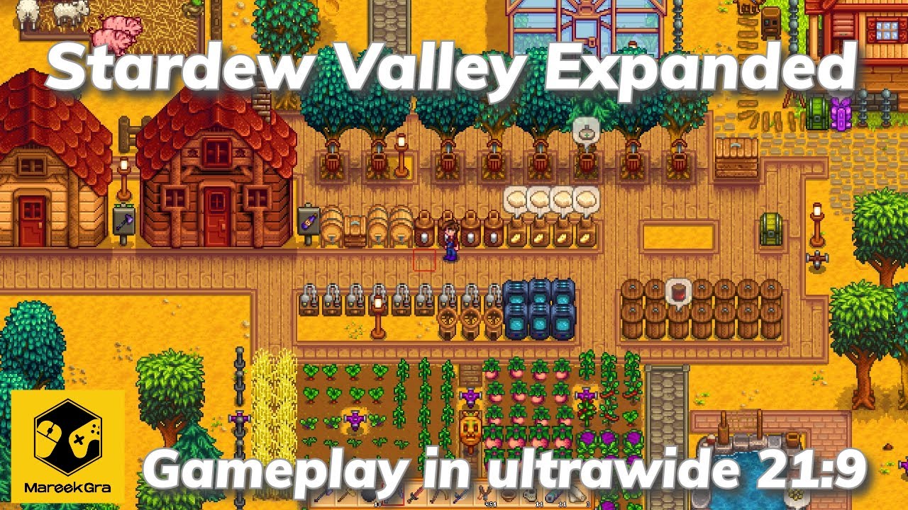Stardew Valley Expanded in 21:9 Ultrawide | New Areas, Farm Tour