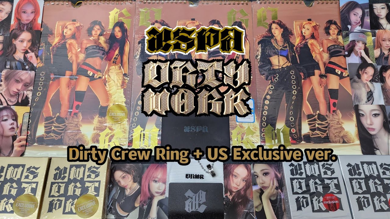 Unboxing] AESPA Single Album 'DIRTY WORK' part 2 (Dirty Crew Ring