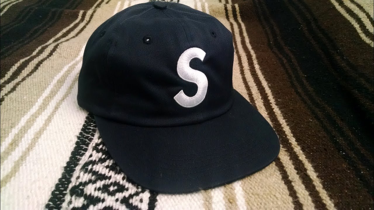 Supreme S Logo Navy 6 Panel Fall Winter 2014 Review Strapback Cap