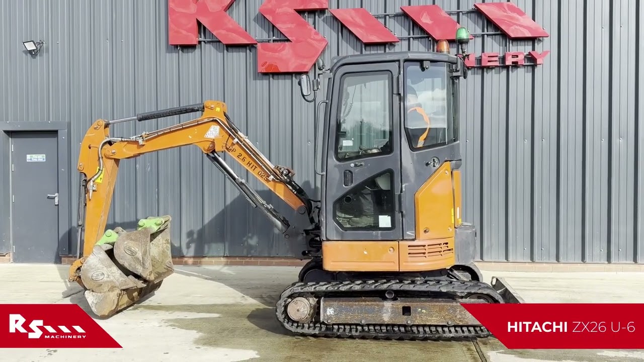 HITACHI ZX26 U-6 - 2.7T MINI EXCAVATOR - RS MACHINERY HIRE AND
