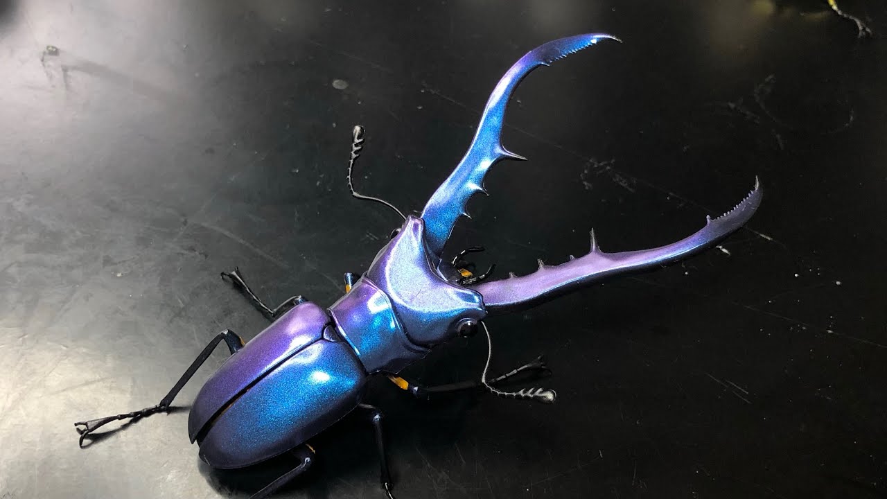 メタリフェルホソアカクワガタ ブルー2.0ver. リペイント いきもの大