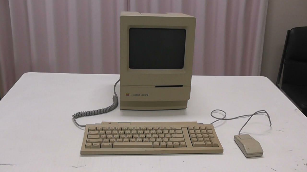 計算機システム トピックス Macintosh Classic II (昔のPC) - YouTube