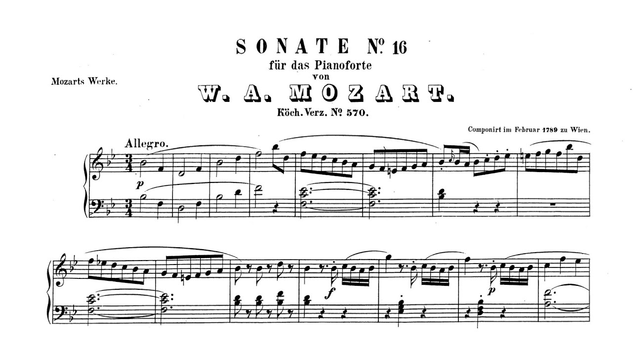 Mozart: Piano Sonata No. 17 in B♭ major, K.570 [Uchida] - YouTube