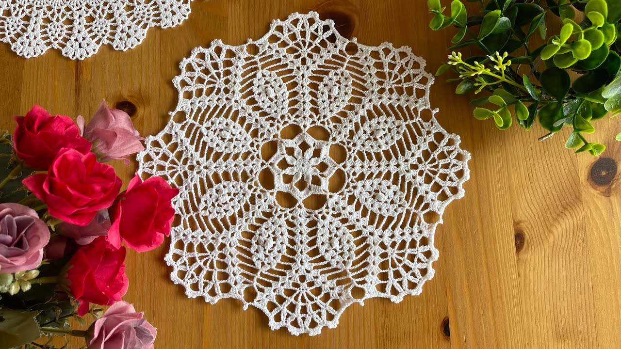 編み図付き）レース編みドイリーの編み方！｜How to crochet doily