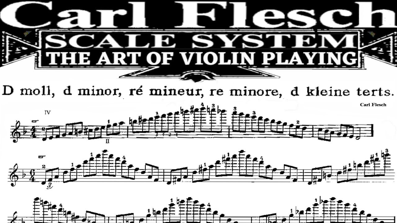 Carl Flesch Violín scales in D Minor | whit Piano Accompanist