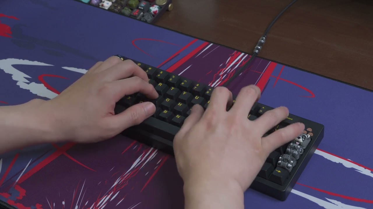 GAF x TGR 910 with lubed MX Blacks Typing Sounds - YouTube