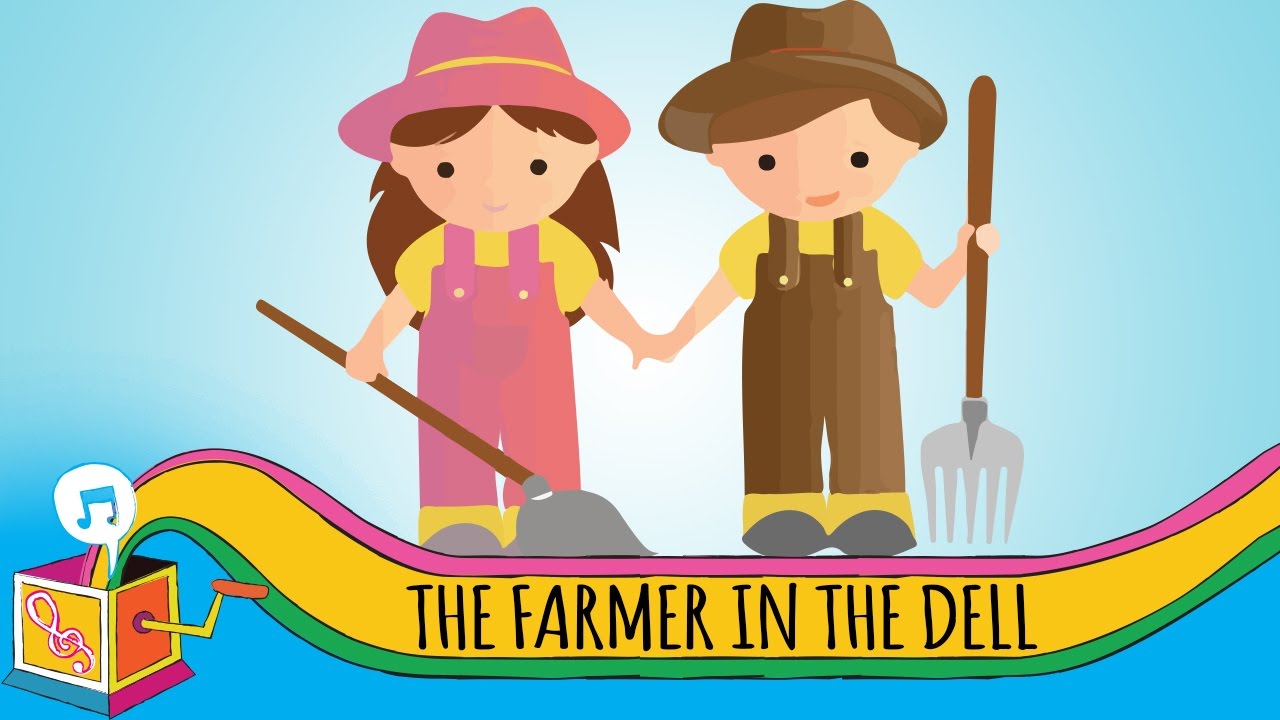 The Farmer In The Dell | Animated Karaoke With Vocals - YouTube